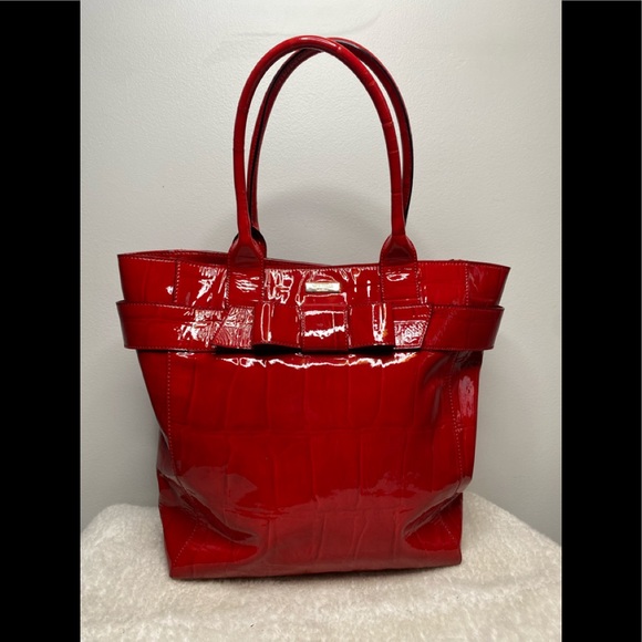 Kate Spade Elena Knightsbridge Red Leather Tote - Picture 2 of 12